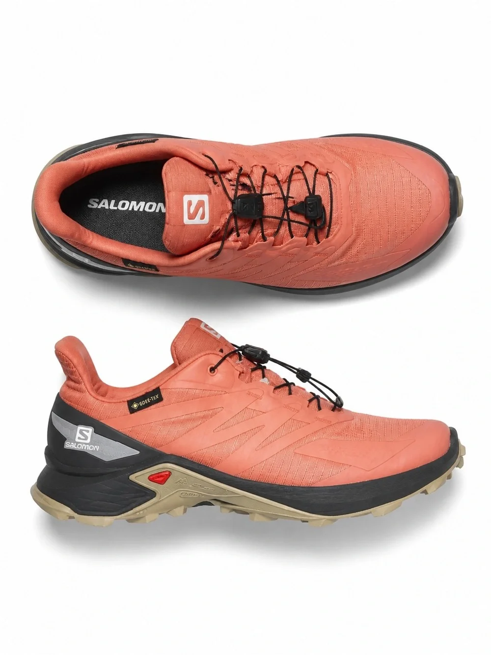 Salomon Supercross Blast GTX Trail Shoes Women 8 Brick Dust Waterproof Pink